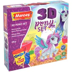 Kinetic Sand: Heros dinozavrski ali ponijev komplet s peskom in dodatki, 500 g slika 3