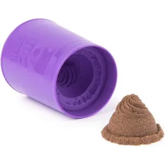 Kinetic Sand: Posodica za sladoled z rjavim peskom za oblikovanje - Spin Master slika 3
