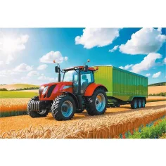 Kmetijski stroji: Traktor s prikolico 100-delna sestavljanka - Trefl slika 2