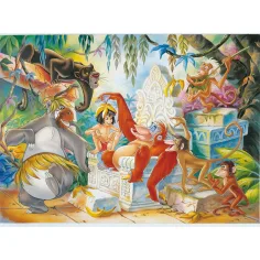 Knjiga o džungli 2 v 1, 108-delni puzzle in pobarvanka 50x35 cm – Lisciani slika 3