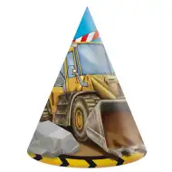 Komplet 6 zabavnih klobukov z motivom delovnih strojev