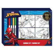 Komplet barvne platno Spider-Man s 4 flomastri