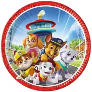 Komplet papirnatih krožnikov Tačke na patrulji, 8 kosov, 23 cm