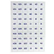 Komplet štirih listov z izrezanimi črkami