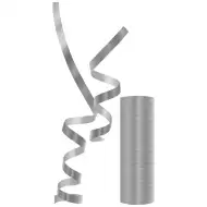 Kovinska srebrna barva serpentinskega traku – 1 kos