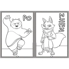 Kung Fu Panda pobarvanka - Trefl slika 2