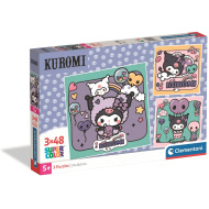 Kuromi 3×48-delni Super Color sestavljanka - Clementoni
