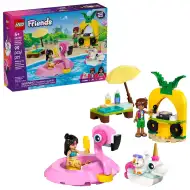 LEGO® Friends: Zabava ob bazenu s flamingom in samorogom (42658)