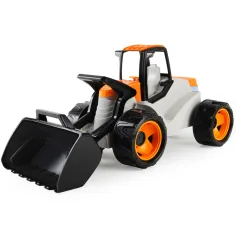 LENA: GIGA TRUCKS ogromen sprednji nakladalnik v oranžno-bež barvi, 67 cm