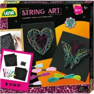 LENA: Ustvarjalni komplet za izdelavo slik iz preje z motivom metulja in srca