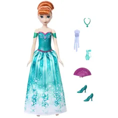 Ledeno kraljestvo: Čarobno presenečenje Anna punčka z lepezo - Mattel slika 2