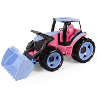 Lena: Velikanski traktor s sprednjim nakladalnikom v rožnati barvi, 62 cm