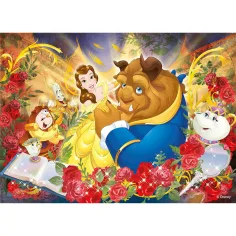 Lepotica in zver 2 v 1, 108-delni puzzle in pobarvanka 50x35 cm - Lisciani slika 2