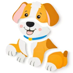 Leseni puzzle s 5 kosi s pasjim motivom - Woodyland slika 2