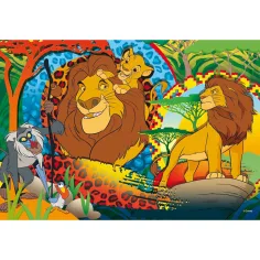 Levji kralj 2 v 1, 24-delni Eco maxi puzzle in pobarvanka 70x50 cm – Lisciani slika 3