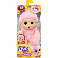 Little Live Pets: Mini Maki Luna Lemon interaktivna rožnata opica