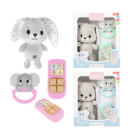 Little Stars plišasti zajček z ropotuljico in telefonom v več različicah 1 kos