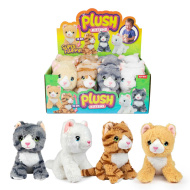 Ljubka plišasta mucka, 15 cm, v več različicah, 1 kos