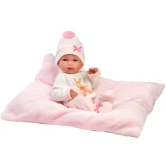 Llorens: Bimba, 35 cm, lutka – novorojenček z vzglavnikom