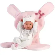 Llorens: Bimba 35 cm lutka z roza zajčkom spalno vrečo