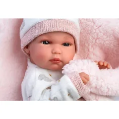 Llorens: Bimba, 35 cm novorojenček z otroško stekleničko in odejico slika 4