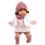 Llorens: Carla 42 cm jokajoča dojenček s cucljem v obleki z zvezdami