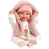 Llorens: Chloe 38 cm plačeča punčka v rožnatem telovniku