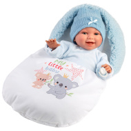Llorens: Liam, 38 cm jokajoči dojenček s spalno vrečo