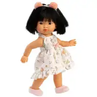 Llorens: Lu 28 cm velika punčka s trakcem za lase s cofki in krilom