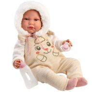 Llorens: Luis, 45 cm visoka jočeča lutka s stekleničko in dudo.