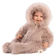 Llorens: Luka 45 cm nasmejan dojenček s cucljem v žametnem plašču