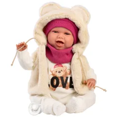 Llorens: Mimi, 42 cm jokajoča punčka v kompletu Love Bear
