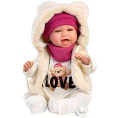 Llorens: Mimi, 42 cm jokajoča punčka v kompletu Love Bear slika 4
