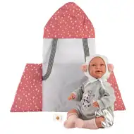 Llorens: Mimi 42 cm jokajoča punčka z nosilko s zvezdicami