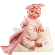 Llorens: Mimi, 42 cm lutka, ki joka, z blazino in odejo