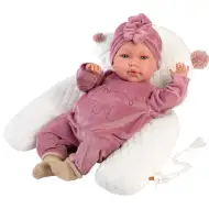 Llorens: Mimi Llorana 42 cm lutka z zvokom, v pižami z medvedkom in z blazino.