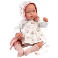 Llorens: Tala Llorana 44 cm novorojenček z zvokom v kapucarju.