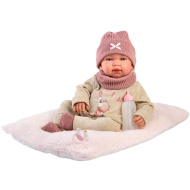 Llorens: Tina, 44 cm lutka novorojenček z mehko blazino