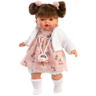 Llorens: Vera, 33 cm lutka v zajčji obleki s dudo