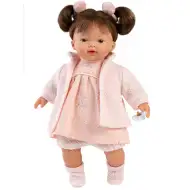 Llorens: Vera 33 cm lutka z zvokom v roza obleki