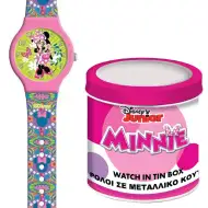 Luna: Analogne ročne ure Minnie Miška v kovinski darilni škatli
