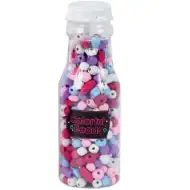 Luna: Barvane navošljive perle v shranjevalnem kozarcu