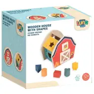 Luna: Barvasta lesena hišica za razvoj spretnosti s sortirnikom oblik