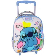 Luna: Disney Stitch 2-prekatni nahrbtnik za vrtec na kolesih 27x10x31 cm