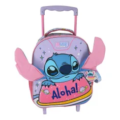 Luna: Disney Stitch Aloha z dvema predalčkoma vrtčevski nahrbtnik na kolesih 27 x 10 x 31 cm