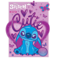 Luna: Disney Stitch Art Set pobarvanka s 6 flomastri in nalepkami