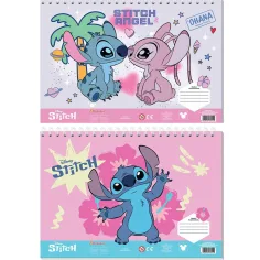Luna: Disney Stitch kreativni skičnik za barvanje z nalepkami in šablono v več različicah