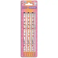 Luna: Komplet šestih svinčnikov z radirko za dekleta