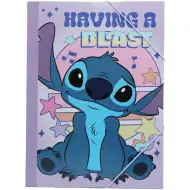 Luna: Mapa z elastiko z napisom "Stitch Having a Blast" 25x35 cm