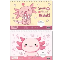 Luna: Must Axolotl skicnik A4, 30 listov, v več različicah